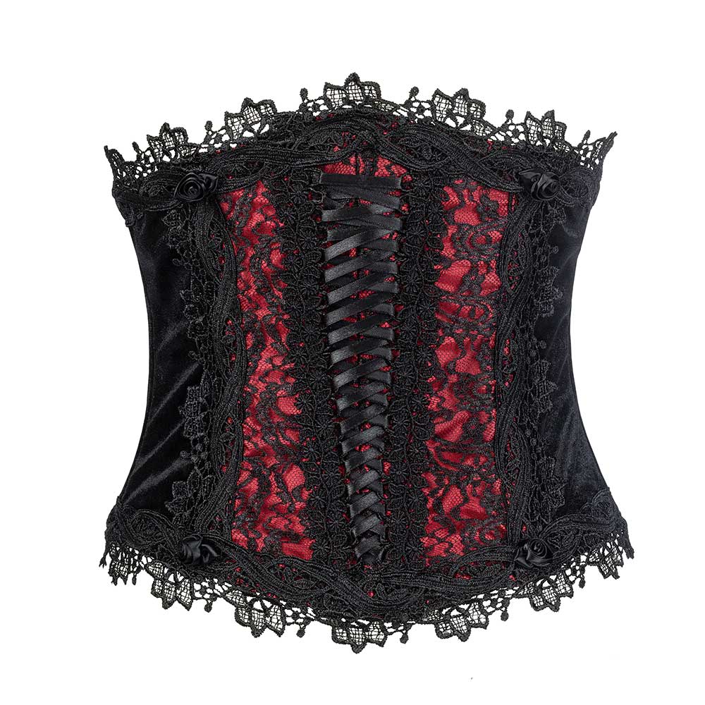 Zwart Gothic Underbust Korset main image 0
